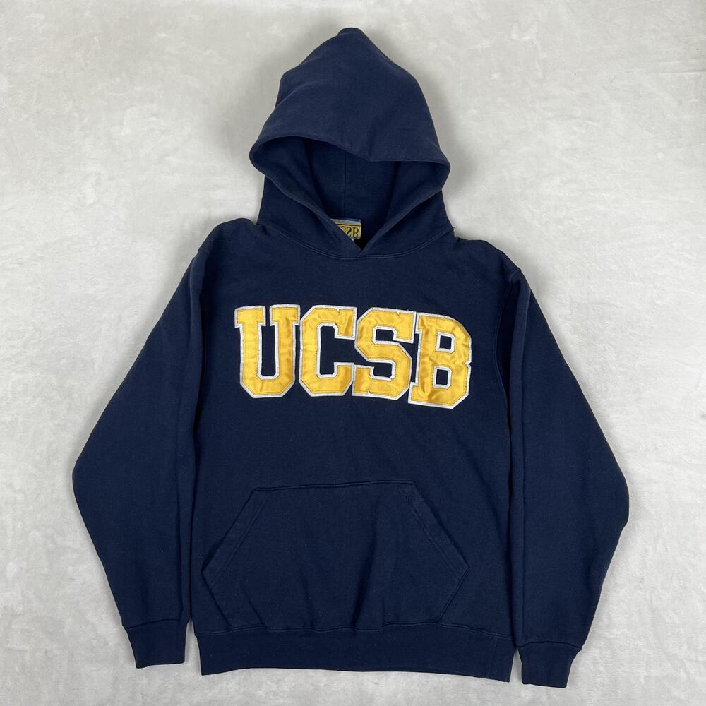 Vintage UCSB Santa Barbara Hoodie Womens Medium Blue Pullover Sweatshirt